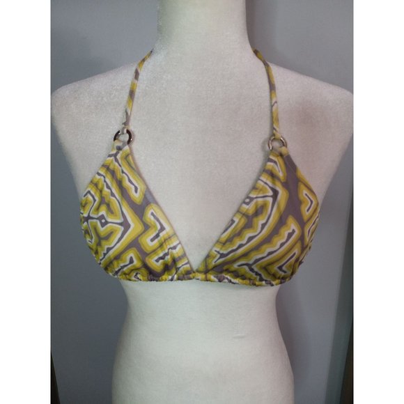 Tibi New York Medium Multicolor Tie Vacation Pool Unpadded Bikini Top - Picture 1 of 3